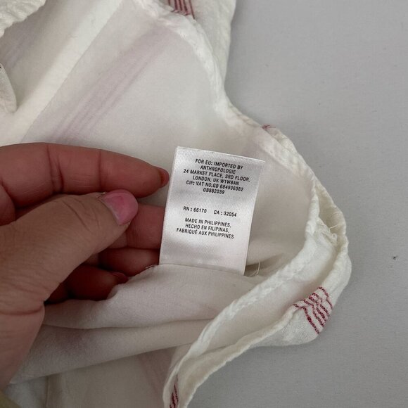 Anthropologie From the Heart of Building 18 Walsh Collared Buttondown Smocked 8 - Picture 10 of 15